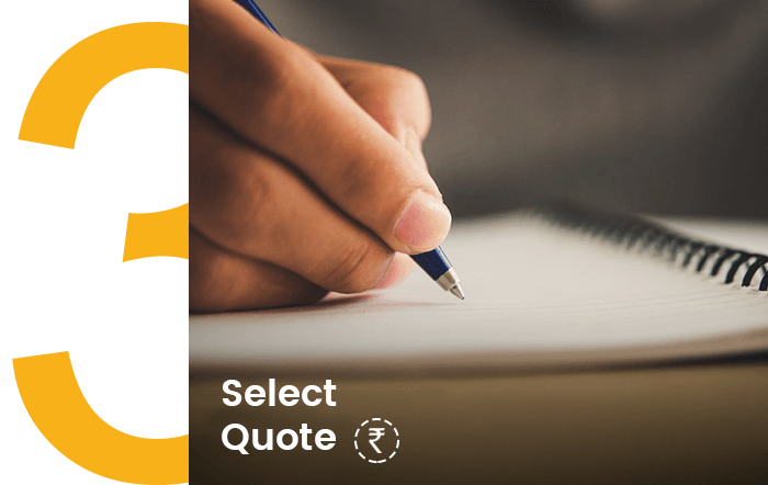 select your quote for extra work