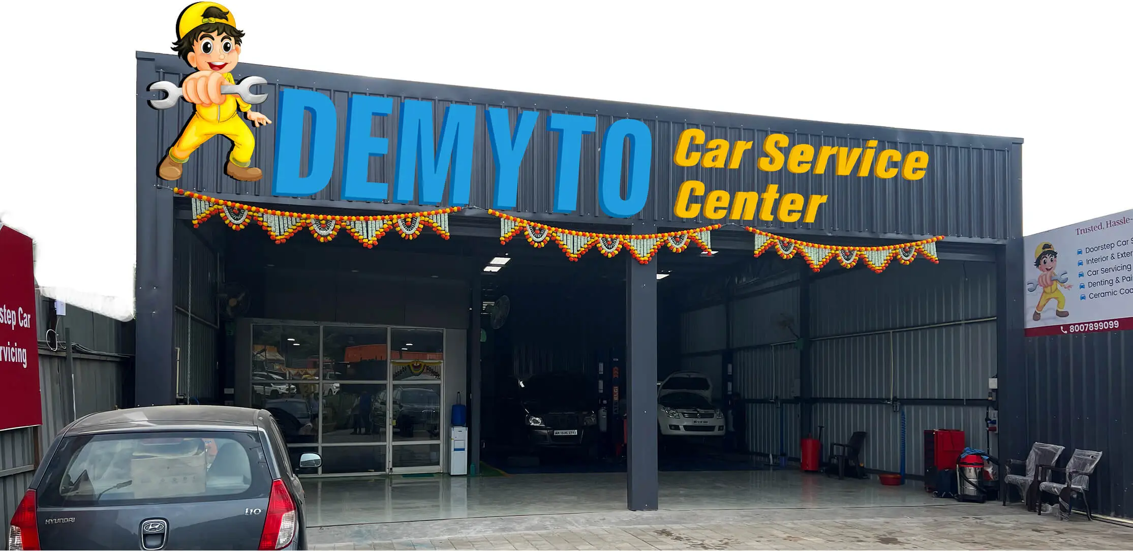 Demyto Car Service and Repair Center in Bavdhan location of Pune